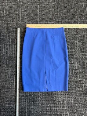 White House Black Market Perfect Form Blue Pencil Skirt Sz 6 Business Office